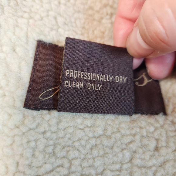 Guess Women's Size M Faux Shearling Coat Brown Sherpa Penny Lane 70s Western Y2K - Picture 9 of 9